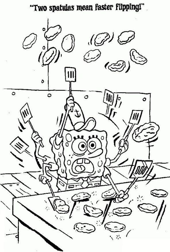 Plansa de colorat cu Spongebob 55 70